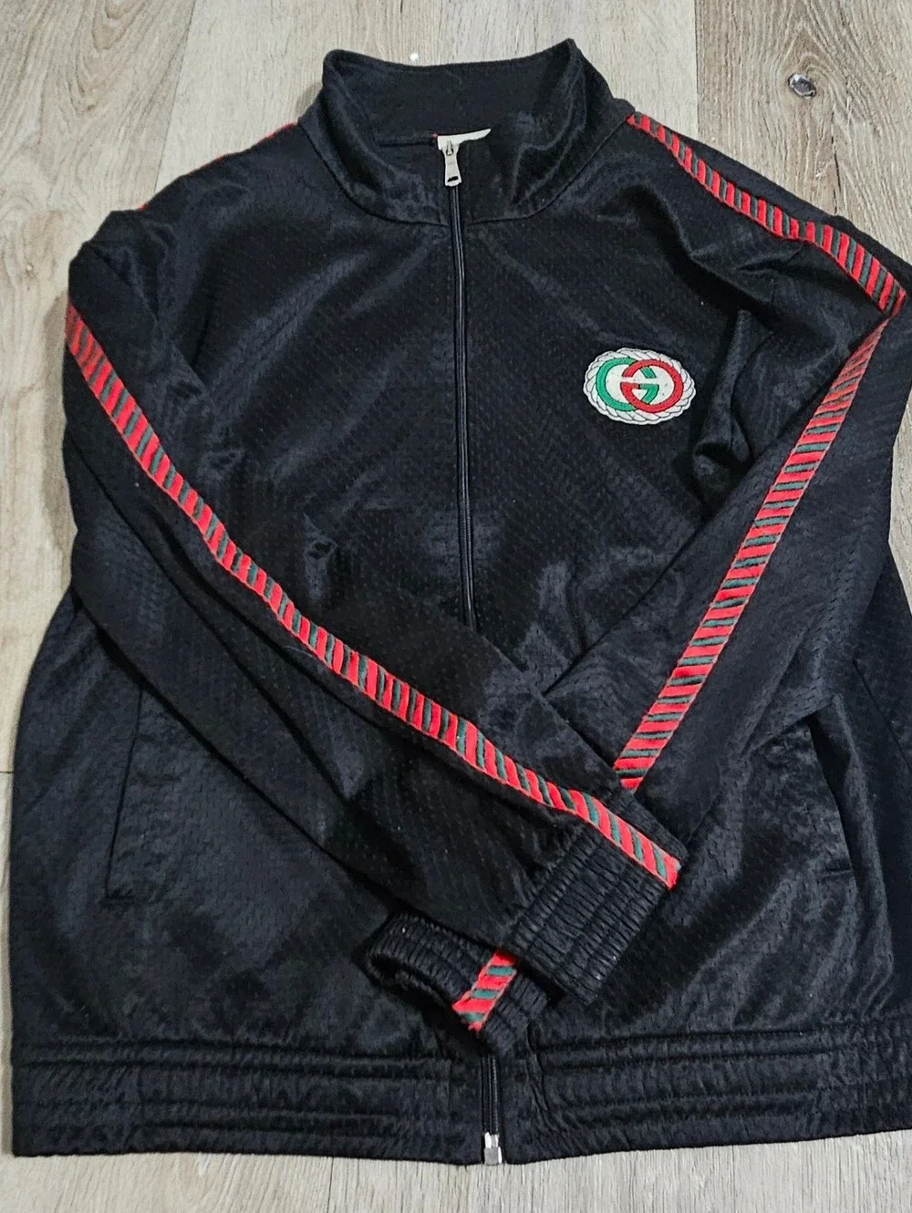 Gucci Airtex Rope Taped GG Logo Track Jacket Size S